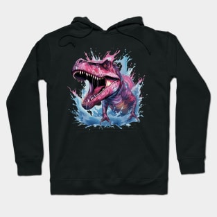 Gorgosaurus Watercolor Color Splash Design Hoodie